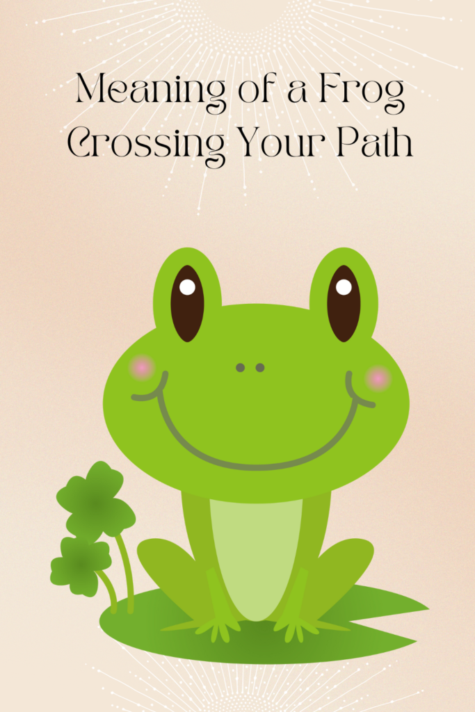 Meaning of a Frog Crossing Your Path pin